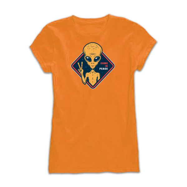 Дамска тениска с цветен принт CAME IN PEACE Дамска тениска с цветен принт CAME IN PEACE